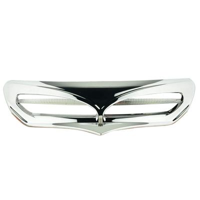 Beautyexpectly Motorcycle Front Batwing Fairing Vent Trim with LED Accent Lights Cover for Harley Street Glide FLHX/FLHXS 2014-2017 2015 2016 (Chrome)