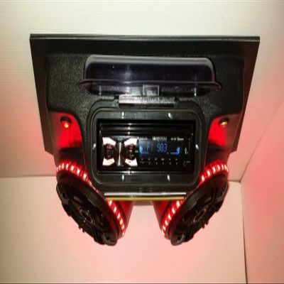 thunderbuckets Audio UTV Golf Cart Radio Stereo Overhead Console Soundbar with Bluetooth, 200 Watt Receiver, 240 Watt 6.5" Speakers, AM FM, Map Light