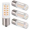 HRYSPN 4PCS BA15S LED bulb p21w 12V 24V, 1141 LED Bulb Bayonet Single Contact Base for RV Camper Trailer Boat Trunk Interior Lights, Warm White 3000K view 1