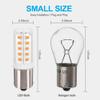 HRYSPN 4PCS BA15S LED bulb p21w 12V 24V, 1141 LED Bulb Bayonet Single Contact Base for RV Camper Trailer Boat Trunk Interior Lights, Warm White 3000K view 2