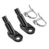 Bike Bicycle Trailer Coupler Replacement Steel Trailer Hitch Mount Adapter for Most Bike Trailers, Black-2PCS view 1