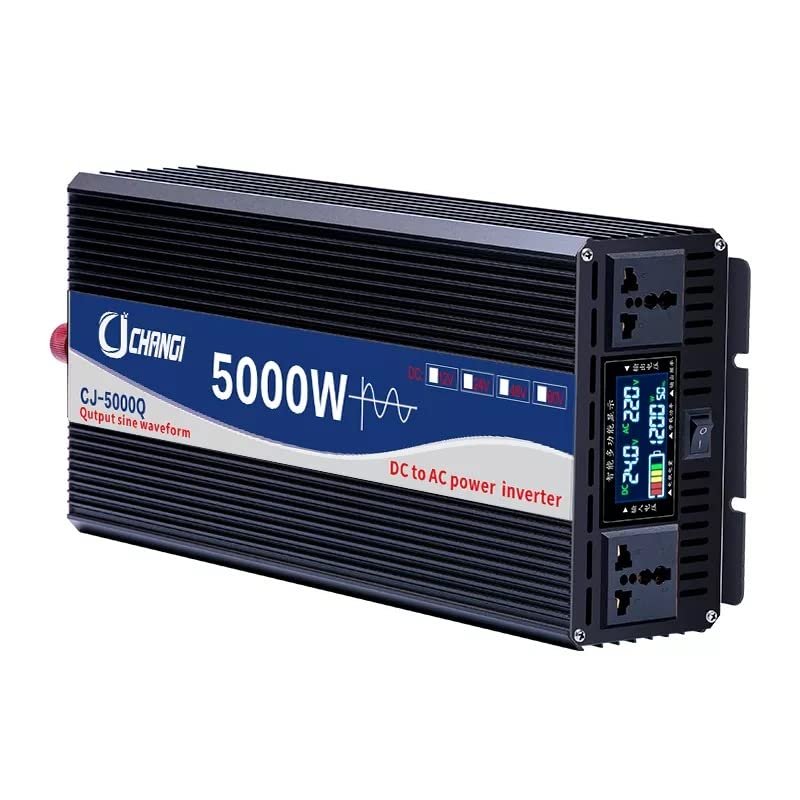 5000W DC 12V to AC 220V Auto Car Power Inverter Charger Converter Adapter Modified Sine Wave USB Adapter Surge Power (Output Voltage 220V, Input Voltage 60V)