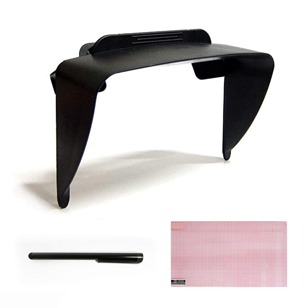 Ramtech 5 Inch GPS Visor Sun Shade with Bonus Stylus Pen & Screen Protector, Compatible with Dezl 560 LT/LMT, 570 LMT, 580 LMT-S, OTR500 Truck GPS, VSC5