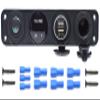 Cllena Dual USB Socket Charger 4.2A + 12V Power Outlet + LED Voltmeter + ON-Off Toggle Switch 4 in 1 Functions Panel for Car Marine Boat Rv ATV UTV Truck Camper (Green) view 2