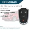 AKS KEYS Replacement for Cadillac Key Fob 4 Buttons That Use FCC HYQ2AB and Part Number 13510253/ 13598506/ 13594023 - 315 MHz Compatible with 2014 - 2019 CTS and 2015 - 2019 ATS XTS (1) view 2