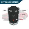 AKS KEYS Replacement for Cadillac Key Fob 4 Buttons That Use FCC HYQ2AB and Part Number 13510253/ 13598506/ 13594023 - 315 MHz Compatible with 2014 - 2019 CTS and 2015 - 2019 ATS XTS (1) view 3