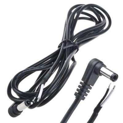 Generic 5.5mm X 2.5mm DC Right Angle Plug w/ 8 ft Pigtail Power Cable 12VDC / 4A