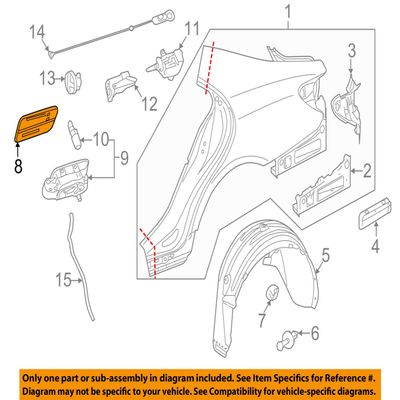 Genuine Mercedes-Benz Fuel Door 218-757-00-06