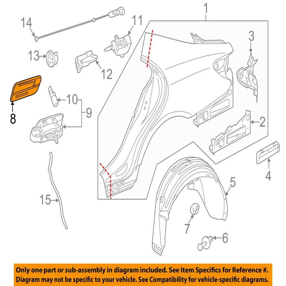 Genuine Mercedes-Benz Fuel Door 218-757-00-06