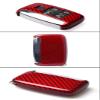Luxury Red Carbon Fiber Snap on Hard Case Fits for Jaguar XE XF XJ F Type Key Fob Remote view 4