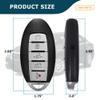 AKS KEYS Replacement for Nissan Altima Smart Key with Remote Start 5 Buttons Fob FCC R5S180144014-433 MHz Pn 285E3-9HP5B/285E3-3TP5A Compatible with Altima 2013 2014 2015 (1) view 3
