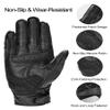 INBIKE Motorcycle Gloves Genuine Leather Powersports Motorbike Gloves Black Large view 3