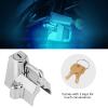 78 Motorcycle Helmet Lock, Universal Motorbike Helmet Lock Hanger Hook 2 Keys Locking Set, Chrome Silver view 4