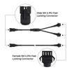 4pcs 2-Feet Extension Cords and 3pcs 2-Way Splitters for Underglow RGB LED Strip Light Kits on Motorcycles Trikes Golf Carts ATVs EXT-2FT view 2