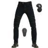 Motorcycle Riding Protective Pants Armor Motocross Racing Denim Jeans Upgrade Knee Hip Protective Pads (Black, L) view 4
