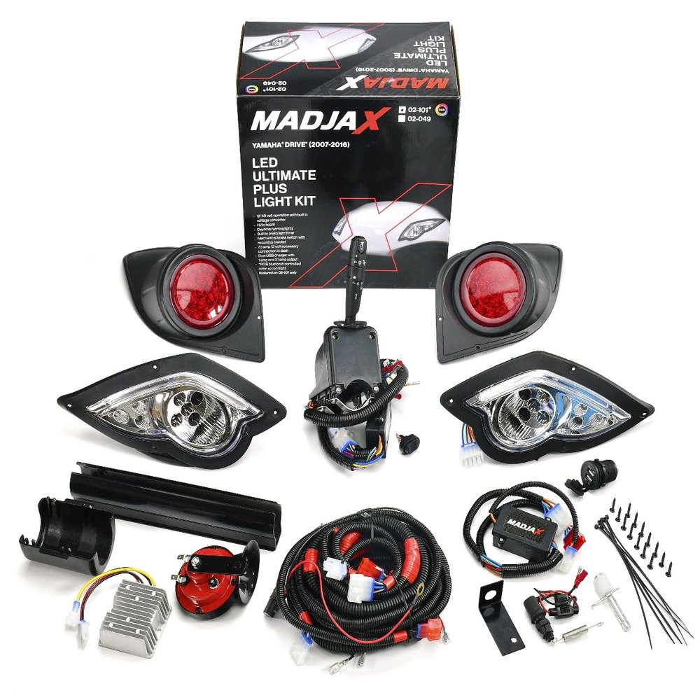 Yamaha G29/Drive Golf Cart MadJax LED Ultimate Plus Headlight Kit Fits 2007-2016