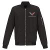 JH DESIGN GROUP Mens Chevy Corvette C7 Emblem Lightweight Zip-Up Nylon Jacket (Large, Black) view 1