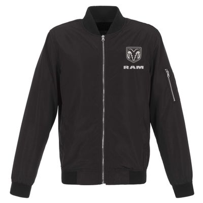 Jh Design Men's Dodge RAM Lightweight Jacket Zip-Up Nylon Coat (X-Large, Black)