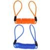 Reminder Cable,YOFUNTLE [2 Pack] Disc Lock Cable,Security Steel Wire Spring Reminder Rope for Scooter Motorcycle Motorbike Vehicle Baggage Helmet Lock,Antitheft Protection on Handlebar(Orange+Blue) view 1