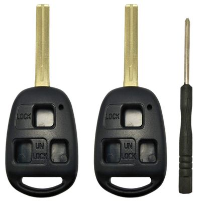 2 Pack for Lexus Key Fob Remote Shell Case Replacement Key Cover Remote Fob Housing Fits Lexus ES GS GX IS LS LX RX SC FCC ID: HYQ1512V HYQ12BBT