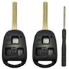 2 Pack for Lexus Key Fob Remote Shell Case Replacement Key Cover Remote Fob Housing Fits Lexus ES GS GX IS LS LX RX SC FCC ID: HYQ1512V HYQ12BBT view 1