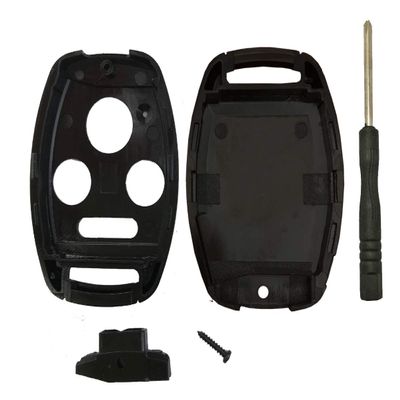 No Cutting Key Fob Shell Case Fit for Honda Accord Civic Ex Pilot Keyless Entry Remote Key Housing Replacement with Screwdriver