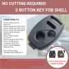 Key Fob Shell Case Fit for Honda Accord Crosstour Civic Odyssey CR-V CR-Z Fit Keyless Entry Remote Key Housing Replacement with Screwdriver (Black) view 2
