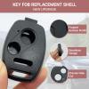 Key Fob Shell Case Fit for Honda Accord Crosstour Civic Odyssey CR-V CR-Z Fit Keyless Entry Remote Key Housing Replacement with Screwdriver (Black) view 4