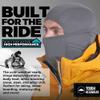 Tough Headwear Balaclava Ski Mask - Breathable Face Mask for Men - Flexible Hinge Full Face Cover - Windproof Motorcycle Gear - Black & Gray (2pcs) view 2