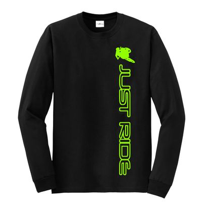 Just Ride Motocross Moto MX Shirt Long Sleeve Motorcycle Dirt Bike NEON Yellow (3X-Large)