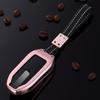 MissBlue New Car Key Fob Cover for Tesla Model S Model 3 Model Y Smart Remote Key, Aircraft Aluminum Car Key Case Cover Protector with Wrist Lanyard - Pink view 3