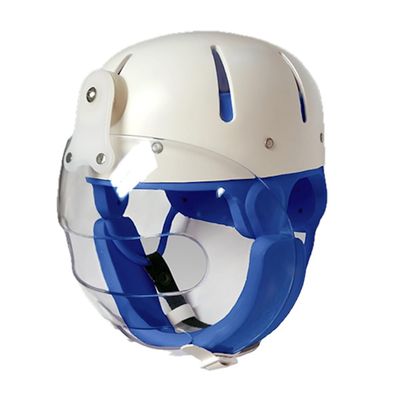 Danmar Hard Shell Helmet with Face-Guard (Medium, Royal Blue)