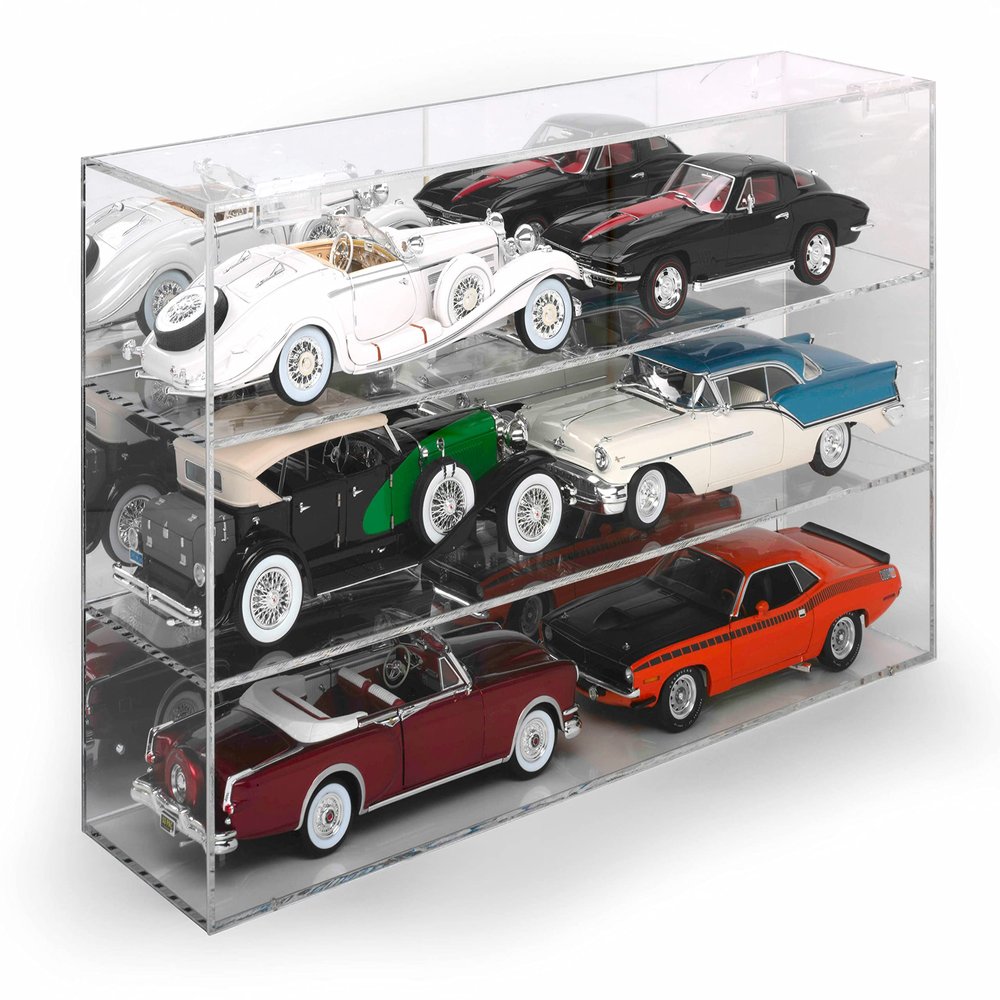 Auto World - Six-Car Acrylic Display Case, 1:18 (AWDC015), Clear