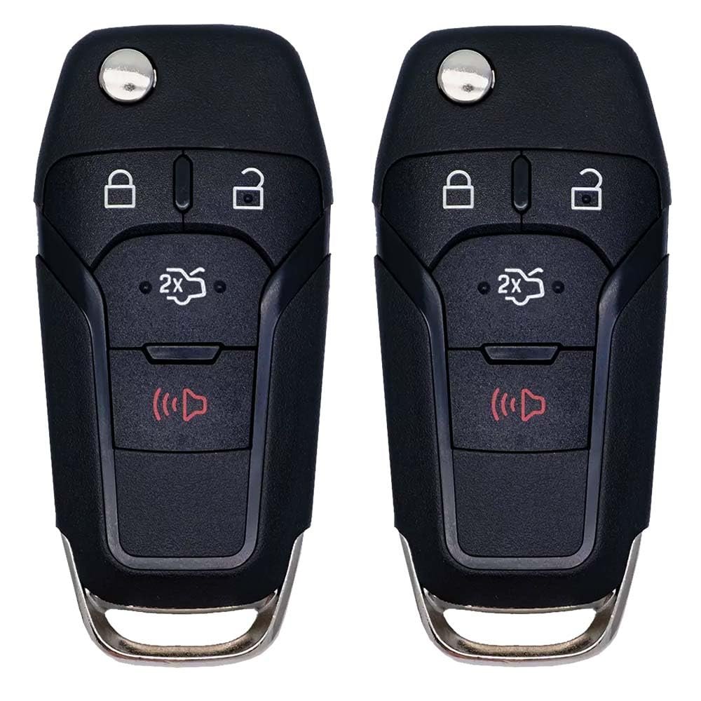 AKS KEYS Replacement for Selected Ford Fusion Flip Key Fob 4 Buttons That use FCC N5F-A08TAA - 315 MHz Compatible with Ford Fusion 2013 2014 2015 2016 (1)