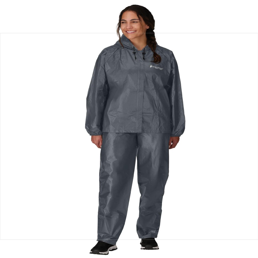 FROGG TOGGS Women's Ultra-Lite2 Waterproof Breathable Protective Rain Suit, Carbon, Medium