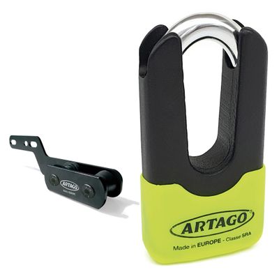 Artago 69X2 High-End Anti-Theft Disc Bracket for Yamaha MT-07 and Tracer 700, Double Lock 14 SRA, Sold Secure Gold, ART4 Approval, Other