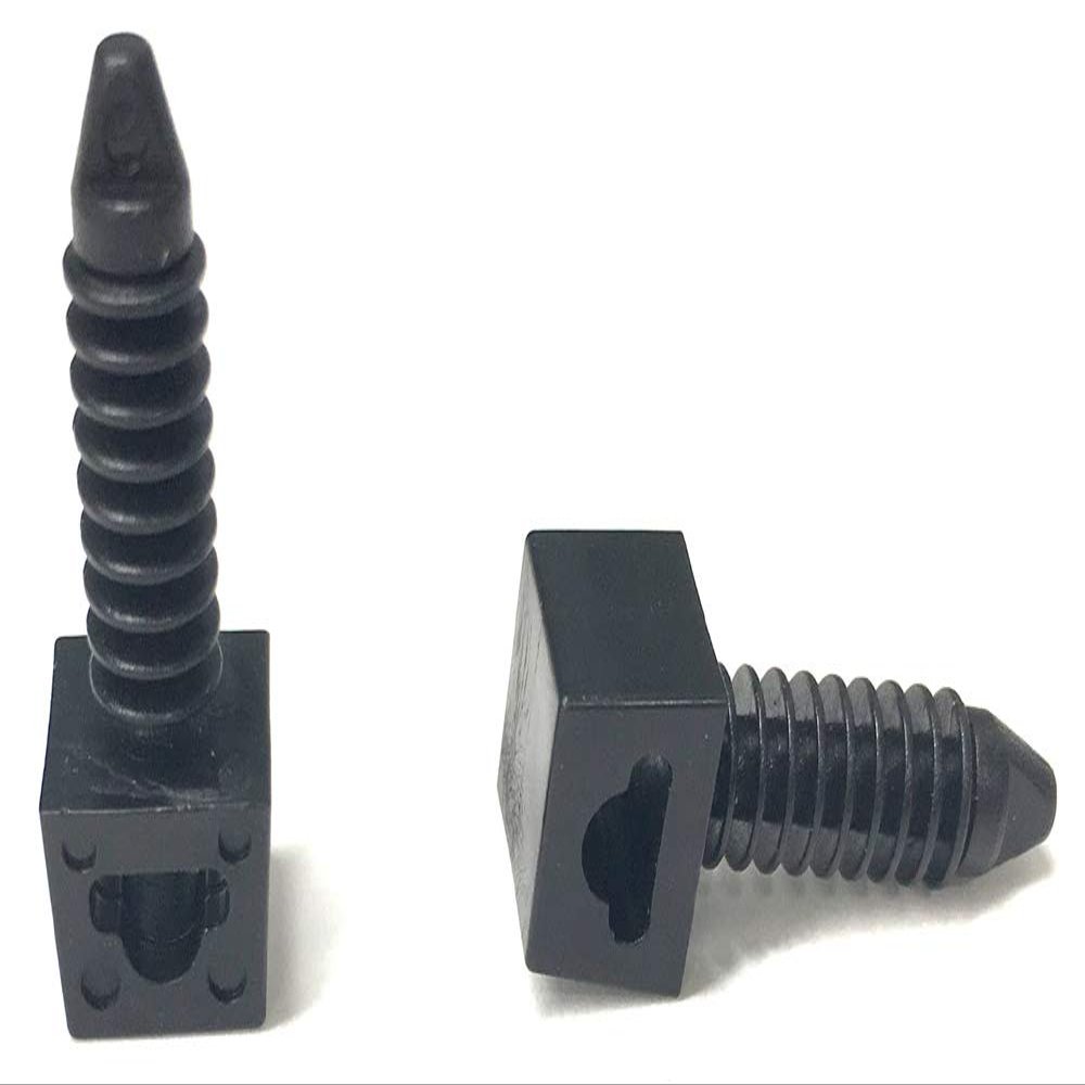 AMZ Clips And Fasteners (25) 3/16" Black Push Mount Cable Tie Fin Clips