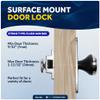 Five Oceans Boat Door Lock, Marine Door Latch, Door Knob Chrome-Plated Finish, Surface Mount, for RV Camper Boat Trailer Truks - FO1409 view 3