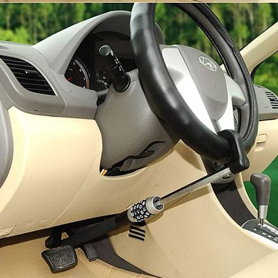 WANLIAN Anti-Theft Combination Lock, Black, 13 Million Password Combinations, 28.3 Inch Steering Wheel Diameter Range
