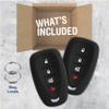 Protective Keyless Entry Remote Car Smart Key Fob Outer Shell Cover Soft Rubber Case for Chevy Volt Bolt Sonic Spark HYQ4EA (Pack of 2) view 3