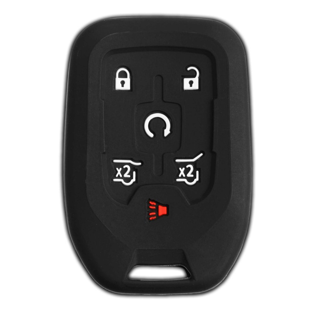 Keyless Entry Remote Car Smart Key Fob Outer Shell Cover Soft Rubber Protective Case for Suburban Tahoe Yukon HYQ1AA