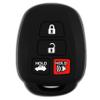 KeylessOption Key Fob Cover Replacement for 2012 2013 2014 Toyota Camry Corolla Tacoma Remote Silicone, 4-Button HYQ12BDM view 1
