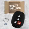 KeylessOption Key Fob Cover Replacement for 2012 2013 2014 Toyota Camry Corolla Tacoma Remote Silicone, 4-Button HYQ12BDM view 3