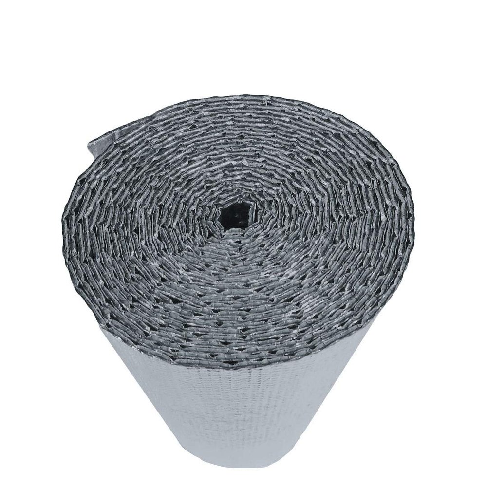 AES 4ft x 25ft Double Foil Bubble Insulation Reflective Vapor Barrier RV Camper Van (R8 / WATERPROOF / MEETS FIRE CODES)