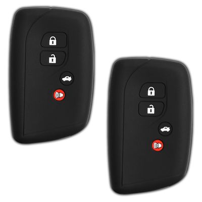 KeyGuardz Keyless Entry Remote Car Smart Key Fob Shell Cover Rubber Protective Case for LS460 LS600H HYQ14ACX (Pack of 2)