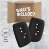KeyGuardz Keyless Entry Remote Car Smart Key Fob Shell Cover Rubber Protective Case for LS460 LS600H HYQ14ACX (Pack of 2) view 3