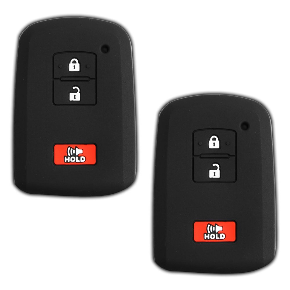 KeyGuardz Keyless Entry Remote Car Smart Key Fob Shell Cover Protective Case for Toyota Tacoma Land Cruiser Rav4 HYQ14FBA (Pack of 2)
