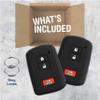 KeyGuardz Keyless Entry Remote Car Smart Key Fob Shell Cover Protective Case for Toyota Tacoma Land Cruiser Rav4 HYQ14FBA (Pack of 2) view 3