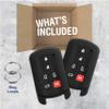 Keyless Entry Remote Car Smart Key Fob Shell Cover Rubber Protective Case for Toyota Sienna HYQ14ADR (Pack of 2) view 3