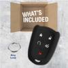 KeyGuardz Keyless Entry Remote Car Smart Key Fob Outer Shell Cover Soft Rubber Protective Case for Cadillac ATS CTS SRX XTS HYQ2AB view 3